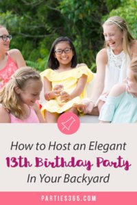 Wondering what to do for your daughter's 13th birthday party and need ideas? You'll love this backyard garden party for girls, perfect for spring or summer, focused on friends, flowers, fun and food! #decorations #thirteen #birthdayparty #partyideas #teenagers
