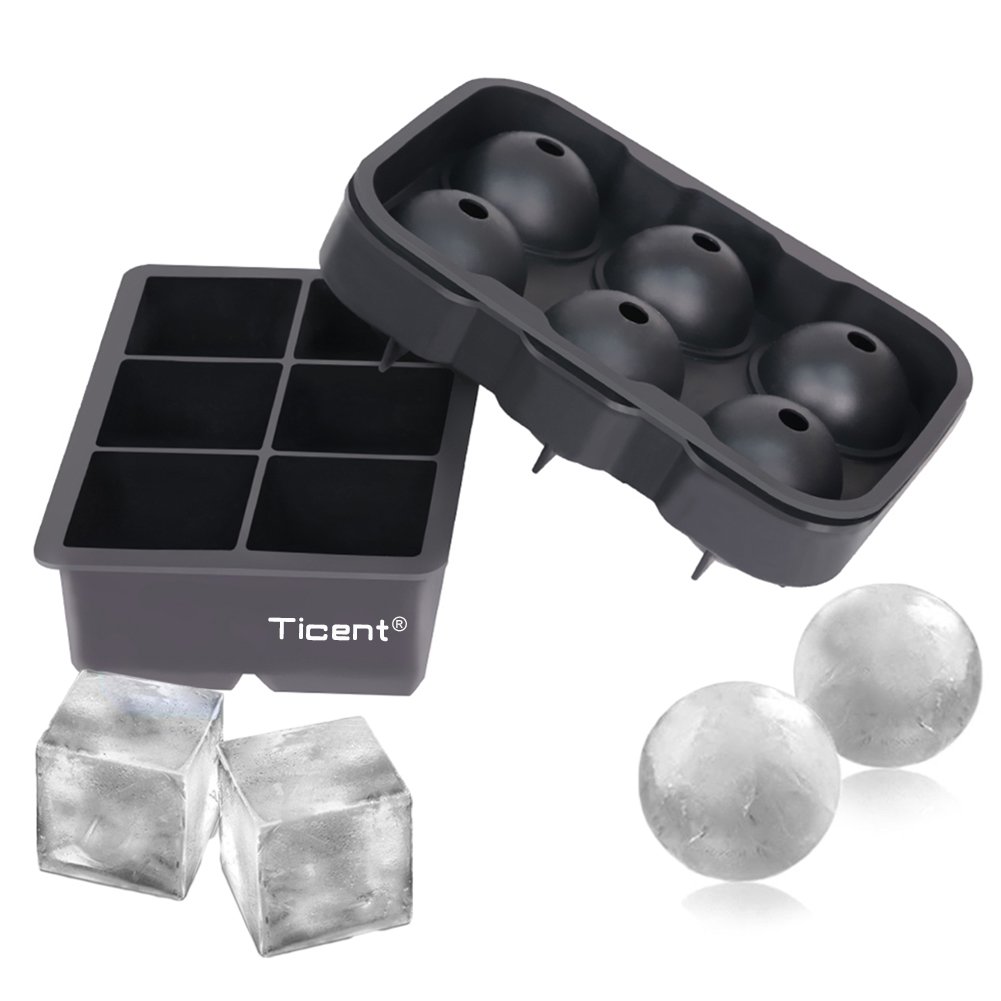 black silicone large ice cube trays