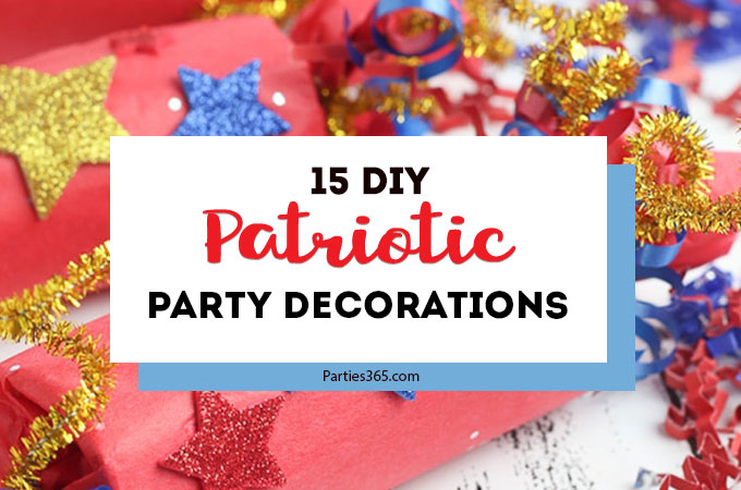 Here are 15 Fabulous Ideas for Patriotic Party Decor! This 4th of July, bring on the red, white and blue with easy DIY decorations and crafts for your party! We have ideas to dress us your table, wreath, mantle and more so your event is as hot as the summer sun! #patriotic #4thofjuly #redwhiteblue #partydecor #memorialday #laborday