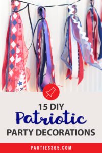 Here are 15 Fabulous Ideas for Patriotic Party Decor! This 4th of July, bring on the red, white and blue with easy DIY decorations and crafts for your party! We have ideas to dress us your table, wreath, mantle and more so your event is as hot as the summer sun! #patriotic #4thofjuly #redwhiteblue #partydecor #memorialday #laborday