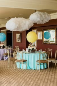 This Up, Up and Away hot air balloon themed baby shower is full of adorable decoration ideas for your party! This adventure inspired gender neutral theme will work for baby boys or girls, and is full inspiration for decor, favors, the cake and more! #babyshower #hotairballoon #upupandaway #babyshowerideas