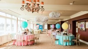 This Up, Up and Away hot air balloon themed baby shower is full of adorable decoration ideas for your party! This adventure inspired gender neutral theme will work for baby boys or girls, and is full inspiration for decor, favors, the cake and more! #babyshower #hotairballoon #upupandaway #babyshowerideas