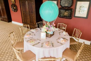 This Up, Up and Away hot air balloon themed baby shower is full of adorable decoration ideas for your party! This adventure inspired gender neutral theme will work for baby boys or girls, and is full inspiration for decor, favors, the cake and more! #babyshower #hotairballoon #upupandaway #babyshowerideas