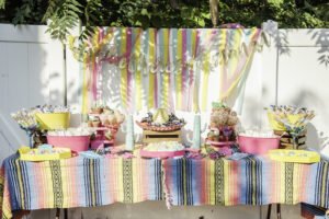Planning a Bridal Shower and need ideas for themes? You'll love this Mexican themed Fiesta Bridal Shower and Pool Party! Full of brightly colored festive decorations, centerpieces, tables, signs food and favors, you'll find all the inspiration you need for her Final Fiesta! #bridalshower #fiesta #weddingshower #partythemes #partysupplies