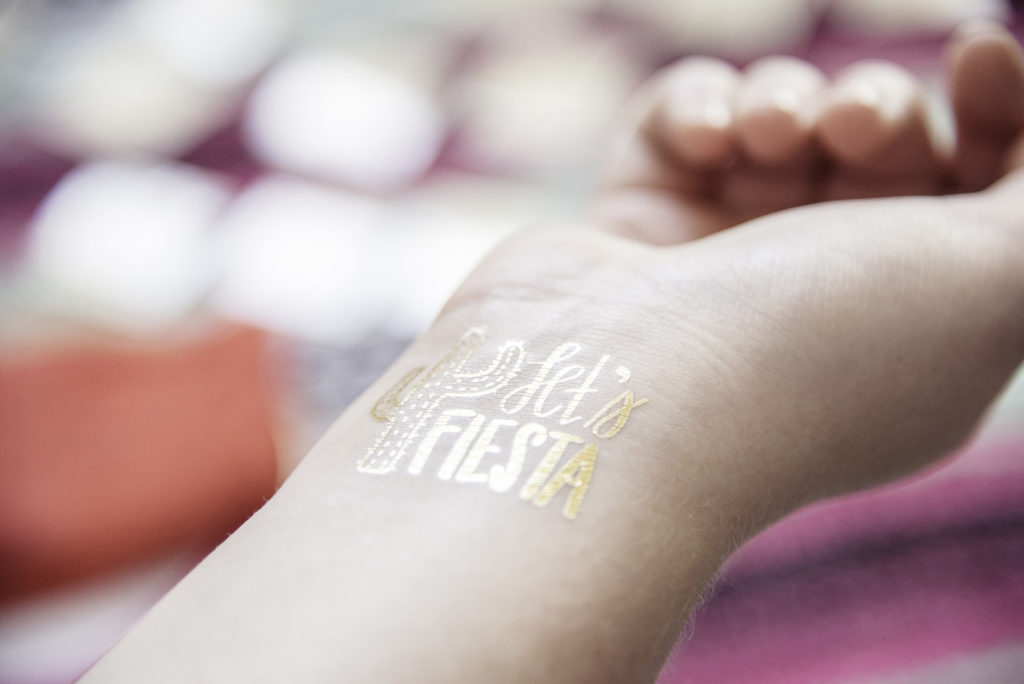 gold fiesta tattoos for bridal shower