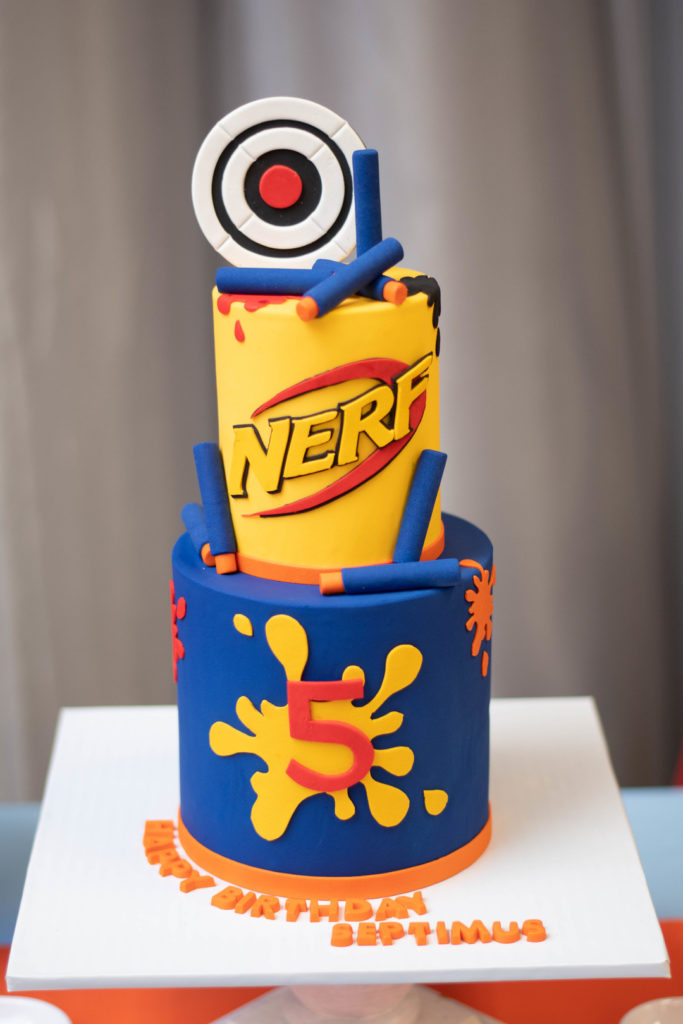 nerf gun birthday cake