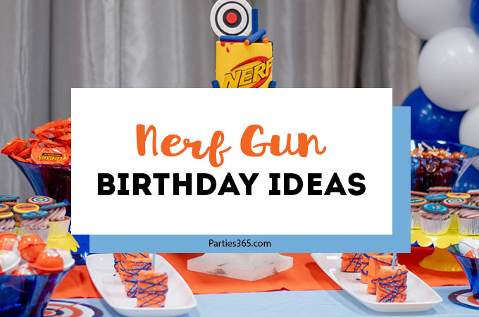 Looking for fun party theme ideas for a little boys birthday? This Nerf Gun Party is the perfect solution! Full of bright colored decorations, games and food, you'll find all the inspiration you need to create a fabulous party! #nerf #boysbirthday #partythemes #partyideas