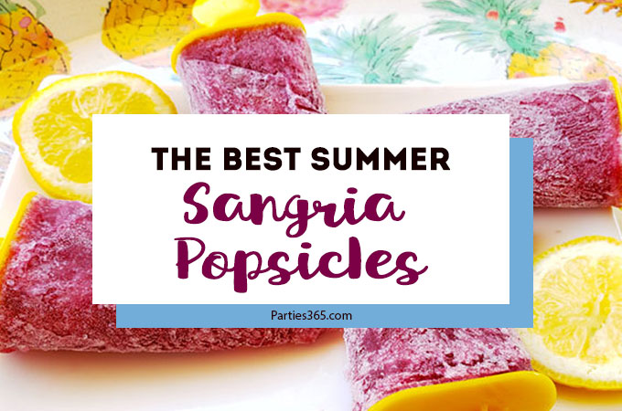 Want a fun boozy summer popsicle for the adults at your party? These Sangria Popsicles are the bomb! Red wine, fresh berries and bourbon combine into the perfect frozen cocktail recipe for mom! #sangria #popsicles #boozypopsicles #sangriarecipe #icepops