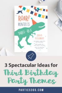 Looking for a fun and fabulous Third Birthday Party Theme? Here are our favorite 3rd Birthday Party themes that work for girls or for boys, complete with ideas for decorations, invitations, outfits and more! #3rdbirthday #thirdbirthday #partyideas #partythemes