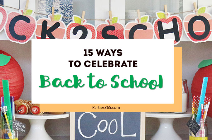 Are you looking for fun and simple ways to throw a party or a Back to School Celebration this fall? Have some fun with your kids with one of our ideas for a special treat, craft, party or start a new tradition! Check out all the ideas here! #backtoschool #partyideas #backtoschooltreats #traditions