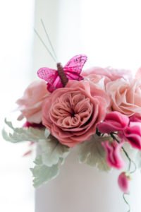 An elegant Tea Party is a lovely theme for a bridal shower! This Butterfly Garden themed shower is full of perfectly whimsical ideas for decorations, favors, centerpieces, food and cake! Check out all the gorgeous details! #bridalshower #teaparty #butterflyparty #gardenparty