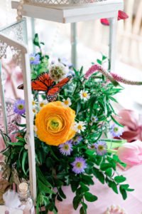An elegant Tea Party is a lovely theme for a bridal shower! This Butterfly Garden themed shower is full of perfectly whimsical ideas for decorations, favors, centerpieces, food and cake! Check out all the gorgeous details! #bridalshower #teaparty #butterflyparty #gardenparty