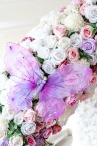 An elegant Tea Party is a lovely theme for a bridal shower! This Butterfly Garden themed shower is full of perfectly whimsical ideas for decorations, favors, centerpieces, food and cake! Check out all the gorgeous details! #bridalshower #teaparty #butterflyparty #gardenparty