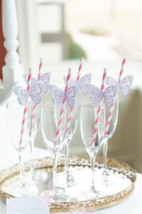 An elegant Tea Party is a lovely theme for a bridal shower! This Butterfly Garden themed shower is full of perfectly whimsical ideas for decorations, favors, centerpieces, food and cake! Check out all the gorgeous details! #bridalshower #teaparty #butterflyparty #gardenparty