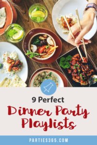Planning a dinner party and need some tips for music? Here are 9 of our favorite playlists for entertaining friends and family, hosting parties during the holidays, brunch or just for fun! #dinnerparty #playlists #partymusic #dinnerpartyideas