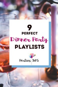 Planning a dinner party and need some tips for music? Here are 9 of our favorite playlists for entertaining friends and family, hosting parties during the holidays, brunch or just for fun! #dinnerparty #playlists #partymusic #dinnerpartyideas
