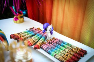 Throw a fabulous My Little Pony Birthday Party for your daughter and her friends with these ideas for a backyard, DIY celebration! Find inspiration for decorations, cake, food, banner, favors and more in this rainbow colored pony party! #mylittlepony #birthdayparty #partyideas #mylittleponyparty