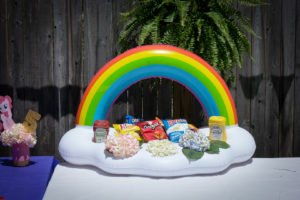 Throw a fabulous My Little Pony Birthday Party for your daughter and her friends with these ideas for a backyard, DIY celebration! Find inspiration for decorations, cake, food, banner, favors and more in this rainbow colored pony party! #mylittlepony #birthdayparty #partyideas #mylittleponyparty