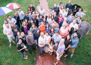 Looking for fun and unique ideas for a casual outdoor wedding rehearsal dinner party? You'll adore this Backyard Picnic on a farm! Find inspiration for decorations, food and more at this DIY farmhouse picnic. #rehearsaldinner #picnic #dinnerparty #weddingideas