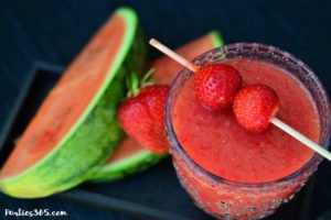 Want an easy, fresh recipe for a Watermelon Cocktail this summer? Our Watermelon Moscato Slushie is the perfect white wine frozen slush! Just fill a pitcher, pour it out for a crowd and watch everyone enjoy! #watermelon #winecocktail #summercocktailrecipe #slushie