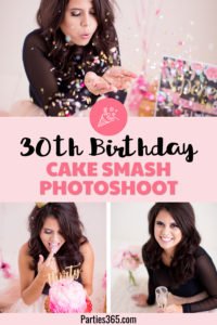 Adult cake smash photo shoots for a milestone birthday are so much fun! You'll adore Deseree's 30th Birthday Photoshoot, full of classy DIY ideas for cake smash pictures to treasure for years to come! #30thbirthday #adultcakesmash #photoshoot #milestonebirthday