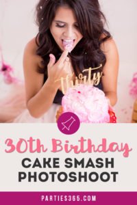 Adult cake smash photo shoots for a milestone birthday are so much fun! You'll adore Deseree's 30th Birthday Photoshoot, full of classy DIY ideas for cake smash pictures to treasure for years to come! #30thbirthday #adultcakesmash #photoshoot #milestonebirthday