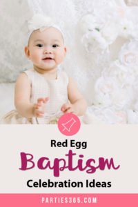 This simple Baptism party at home has ideas for lovely decorations with a beautiful backdrop that will work for a boy or a girl. Create an elegant dessert or food table your guests will adore! #baptism #baptismideas #partydecor #baptismparty