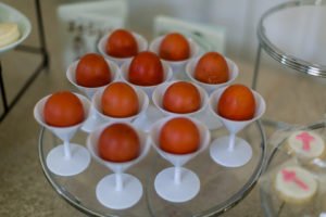 This simple Baptism party at home has ideas for lovely decorations with a beautiful backdrop that will work for a boy or a girl. Create an elegant dessert or food table your guests will adore! #baptism #baptismideas #partydecor #baptismparty