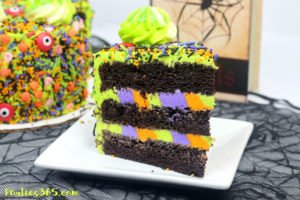 This easy and fun Halloween Monster Cake is a cute idea for kids this fall! Our DIY recipe is simple to follow and you'll create a spooky and amazing monster cake everyone will adore! #Halloween #halloweenrecipes #halloweencake #monster #monstercake