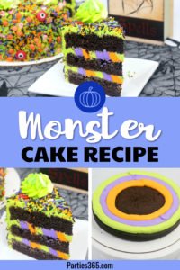 This easy and fun Halloween Monster Cake is a cute idea for kids this fall! Our DIY recipe is simple to follow and you'll create a spooky and amazing monster cake everyone will adore! #Halloween #halloweenrecipes #halloweencake #monster #monstercake