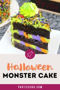 This easy and fun Halloween Monster Cake is a cute idea for kids this fall! Our DIY recipe is simple to follow and you'll create a spooky and amazing monster cake everyone will adore! #Halloween #halloweenrecipes #halloweencake #monster #monstercake