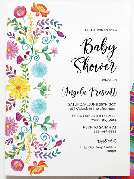 baby shower fiesta invitation