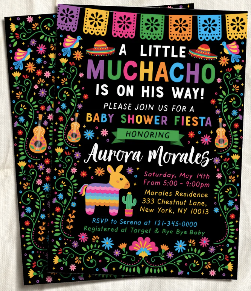 little muchacho baby shower invitation