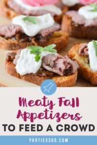 These Meaty Fall Appetizers are the perfect party foods and snacks for a crowd! Find the best autumn appetizer recipes for entertaining, right here! #appetizers #partyfood #fallrecipes #entertaining