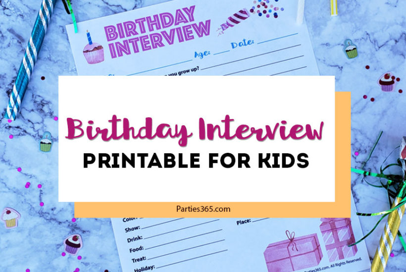 Grab this free Birthday Interview Printable for kids! These downloadable Birthday Questions are such a sweet annual tradition to start with your little ones! The template will help you capture their likes, dislikes, dreams and passions, one year at a time! #printable #birthdayprintable #birthdayinterview #birthdayideas