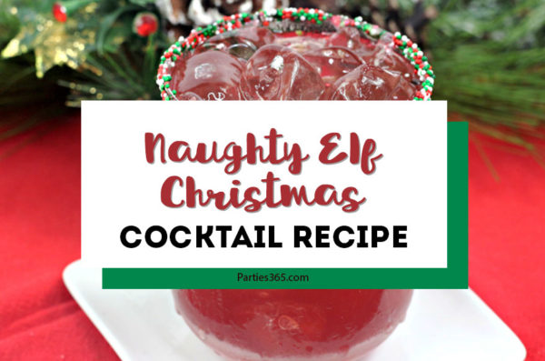 Want a fun Christmas cocktail recipe for your holiday party? A batch of these easy Naught Elf Cocktails with alcohol are sure to be a hit with your guests! #christmascocktail #christmasparty #cocktail #drinkrecipe #holidayparty