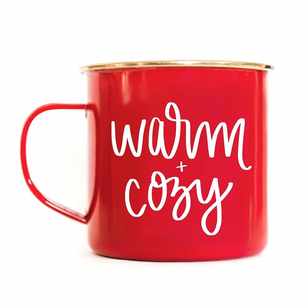warm and cozy christmas mug
