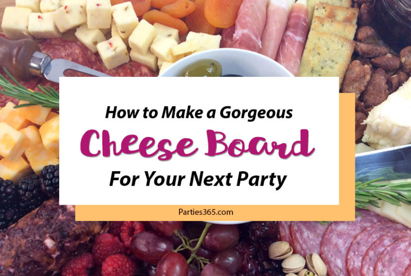 Discover how to make an easy and gorgeous cheese and charcuterie board for your next party! Whether it's girl's night or a holiday celebration, we have ideas for a simple, DIY grazing board appetizer platter that will wow your guests! #cheeseboard #charcuterie #appetizer #partyfood #grazingboard