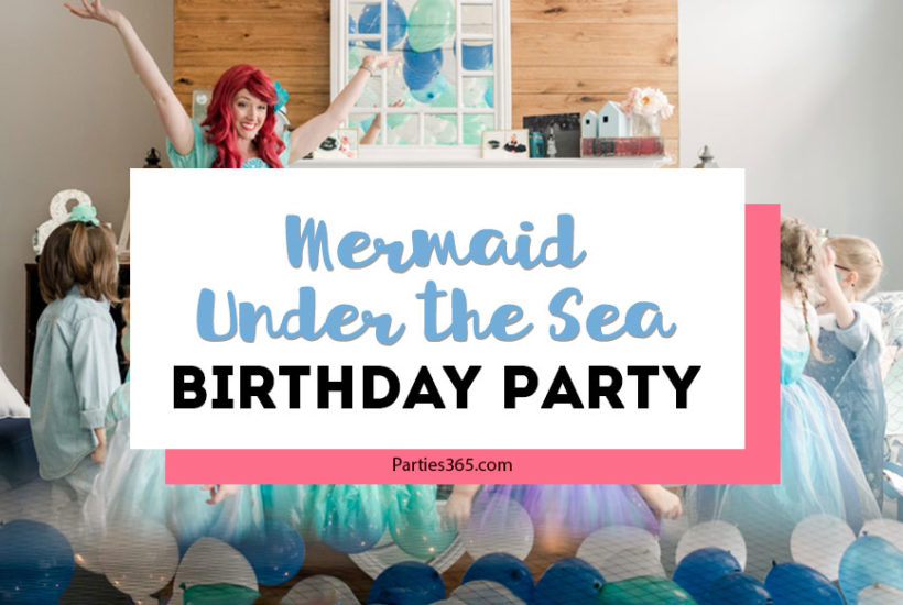 Find adorable inspiration for your daughter's birthday party in this fabulous Mermaid Under the Sea themed party! Inspired by Disney's Little Mermaid, you'll love these ideas for decorations, food, favors and more! #mermaid #underthesea #birthdayparty #littlemermaid #partyideas