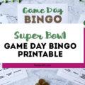 Hosting a Super Bowl Party and want a fun football themed activity? Download our free printable Game Day Bingo Cards for added excitement on the big day! #superbowl #printable #football #bingo #gameday