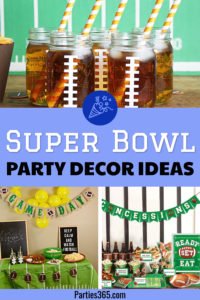Planning an epic Super Bowl Party and need ideas for decorations? We have you covered with these amazing football themed party supplies that will work no matter which team you're cheering for! Set an amazing Super Bowl table, hang festive banners and play these fun games to bring your party to life! #superbowl #superbowlparty #partysupplies #partydecorations #football