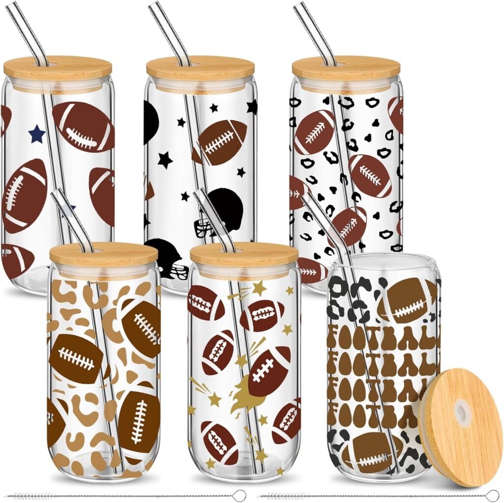 football glasses with bamboo lids