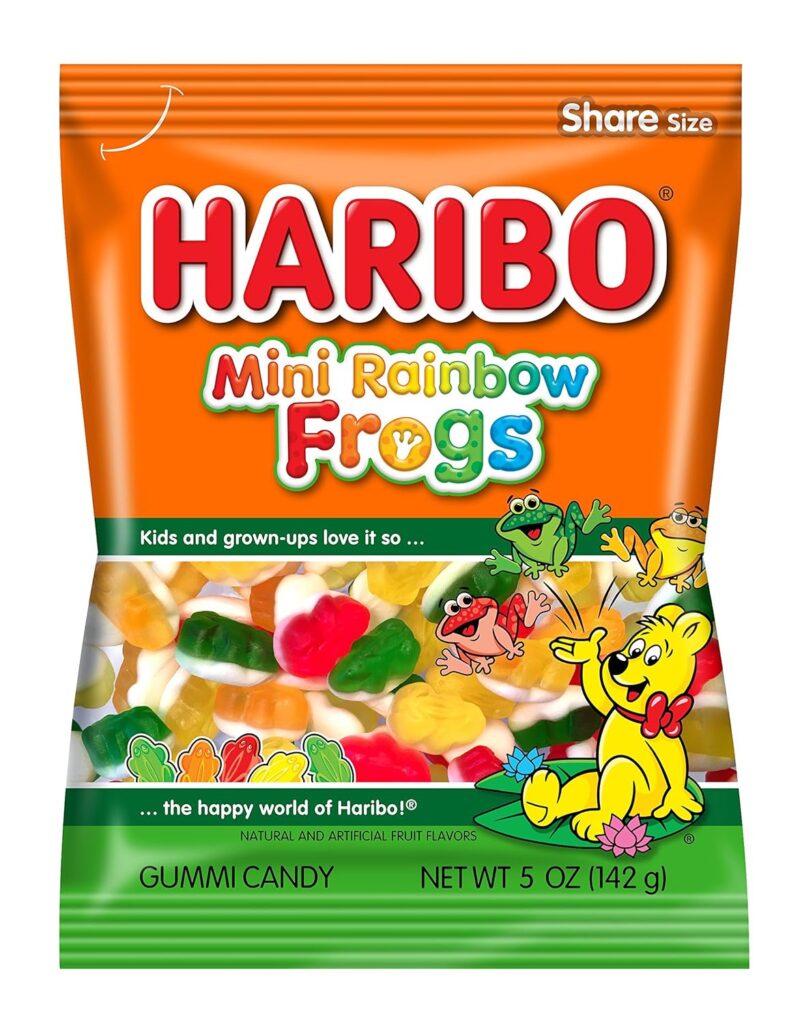rainbow gummy frogs
