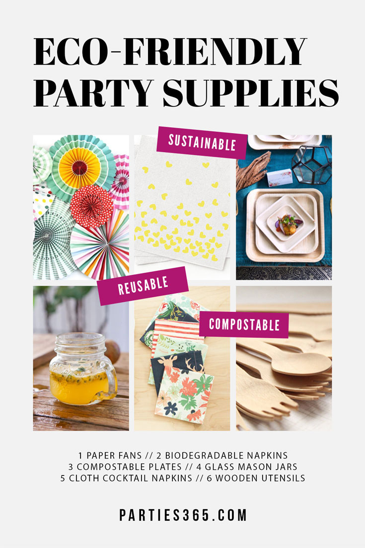 eco-friendly party supplies and ideas