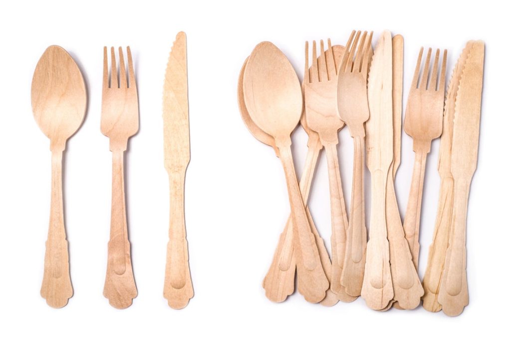 wooden utensils for eco-friendly party