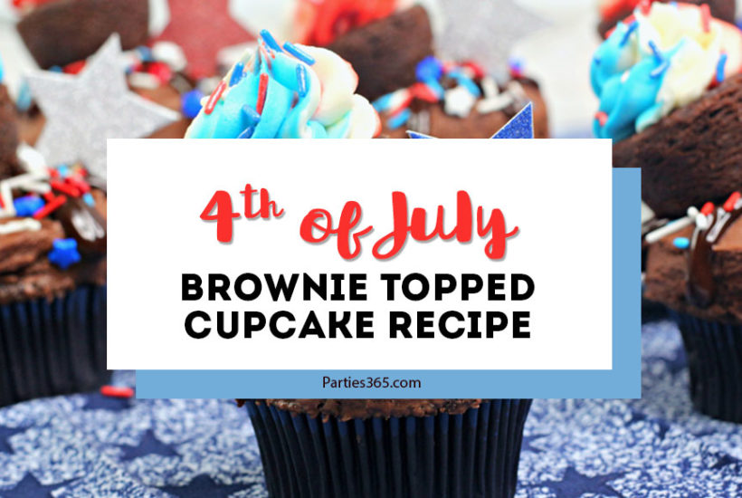 4th of july brownie topped cupcake recipe