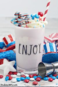 frozen 4th of july ice cream cocktail