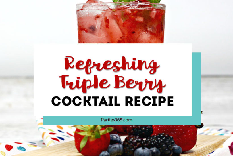 refreshing triple berry cocktail