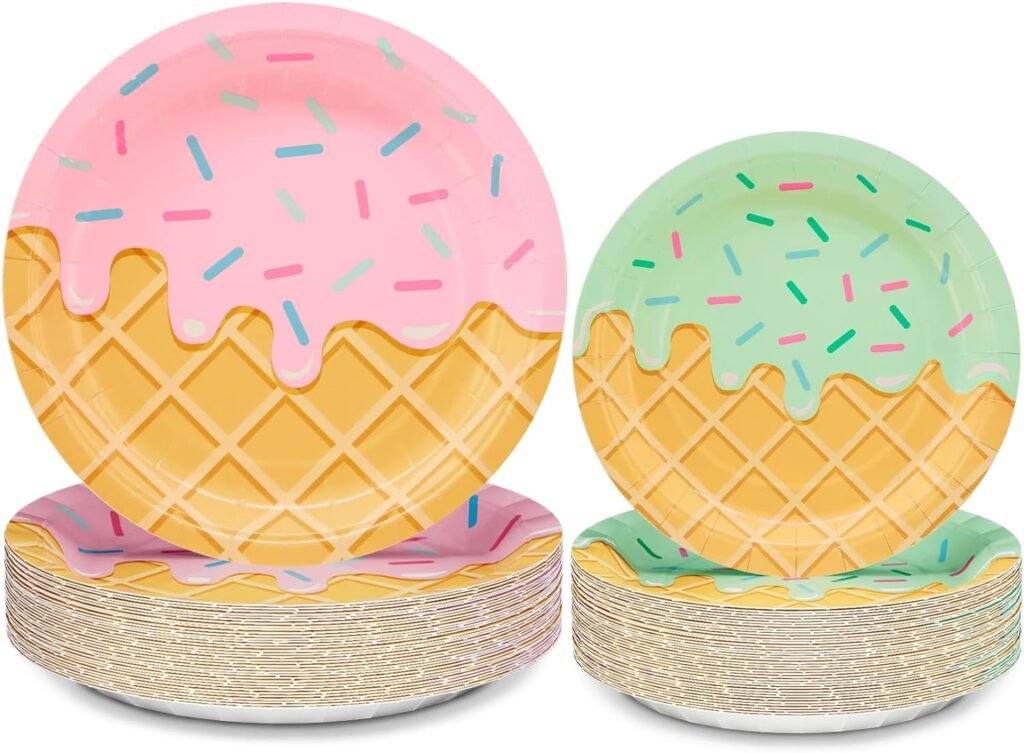 ice cream party plates