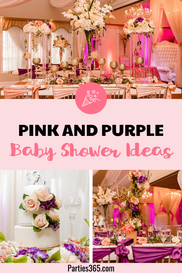 pink and purple baby shower ideas